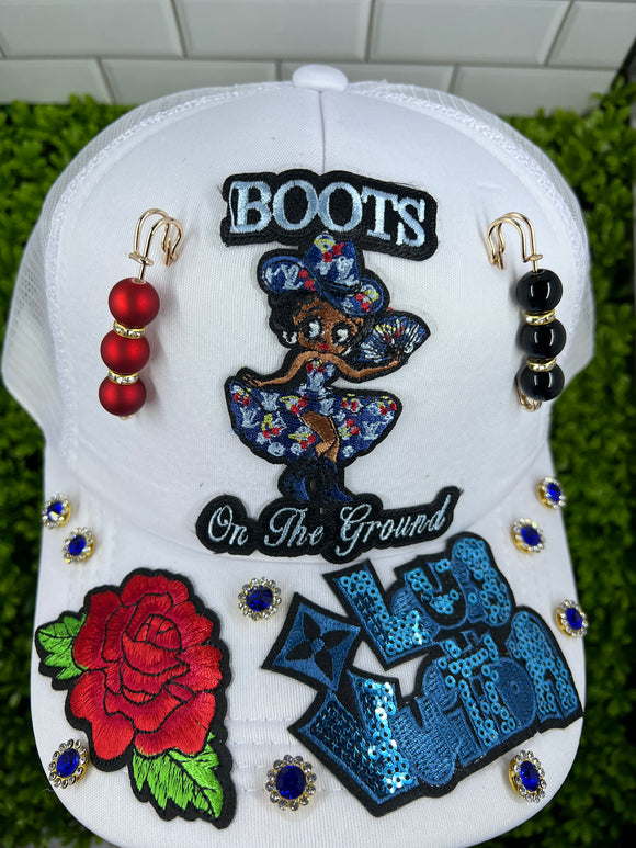 Boots On The Ground White - Junk Trucker Hat