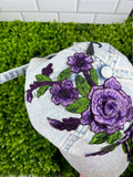 Denim Purple Floral - Baseball Cap